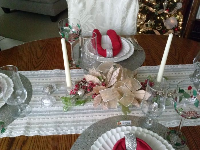 Christmas dinner table