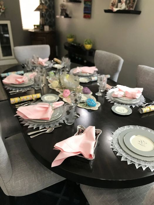 Easter dinner table