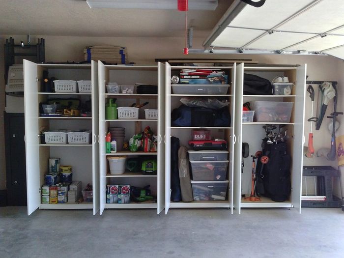 GARAGE CABINETS ORGANIZED