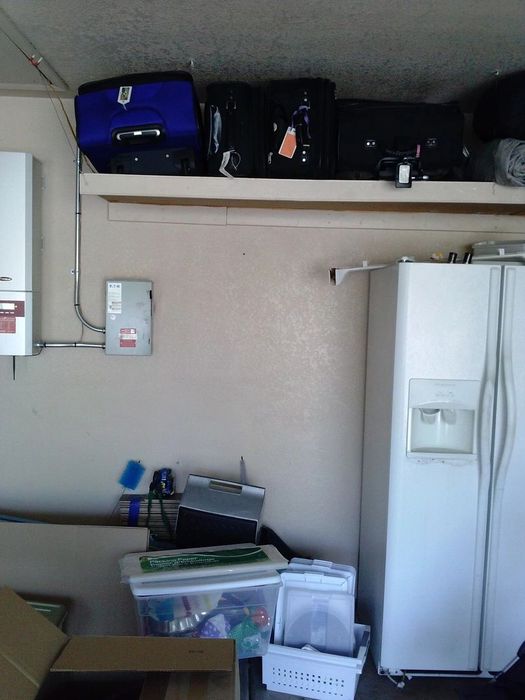 Garage wall — before
