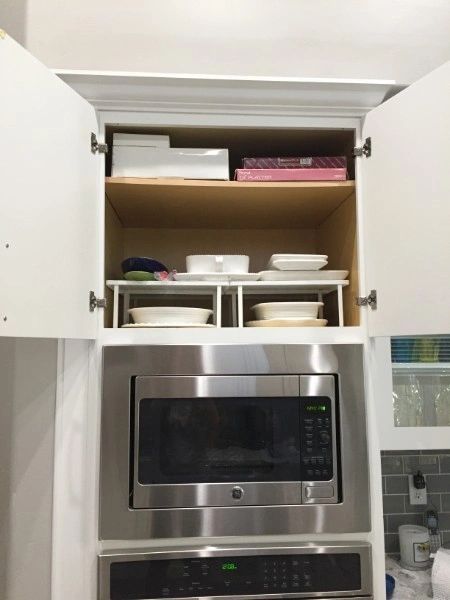 Kitchen cabinets, organized for daily use — great space utilization
